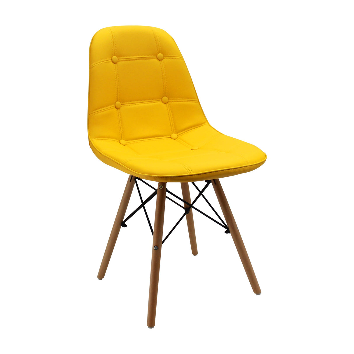 SILLA DKR BOTONES TIPO EAMES AMARILLA BOXBIT
