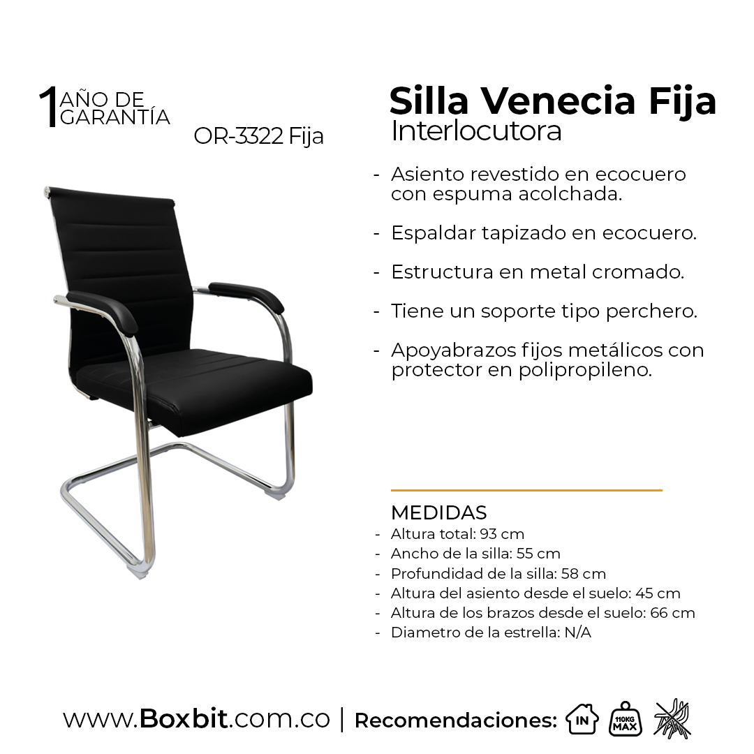 SILLA DE OFICINA VENECIA FIJA
