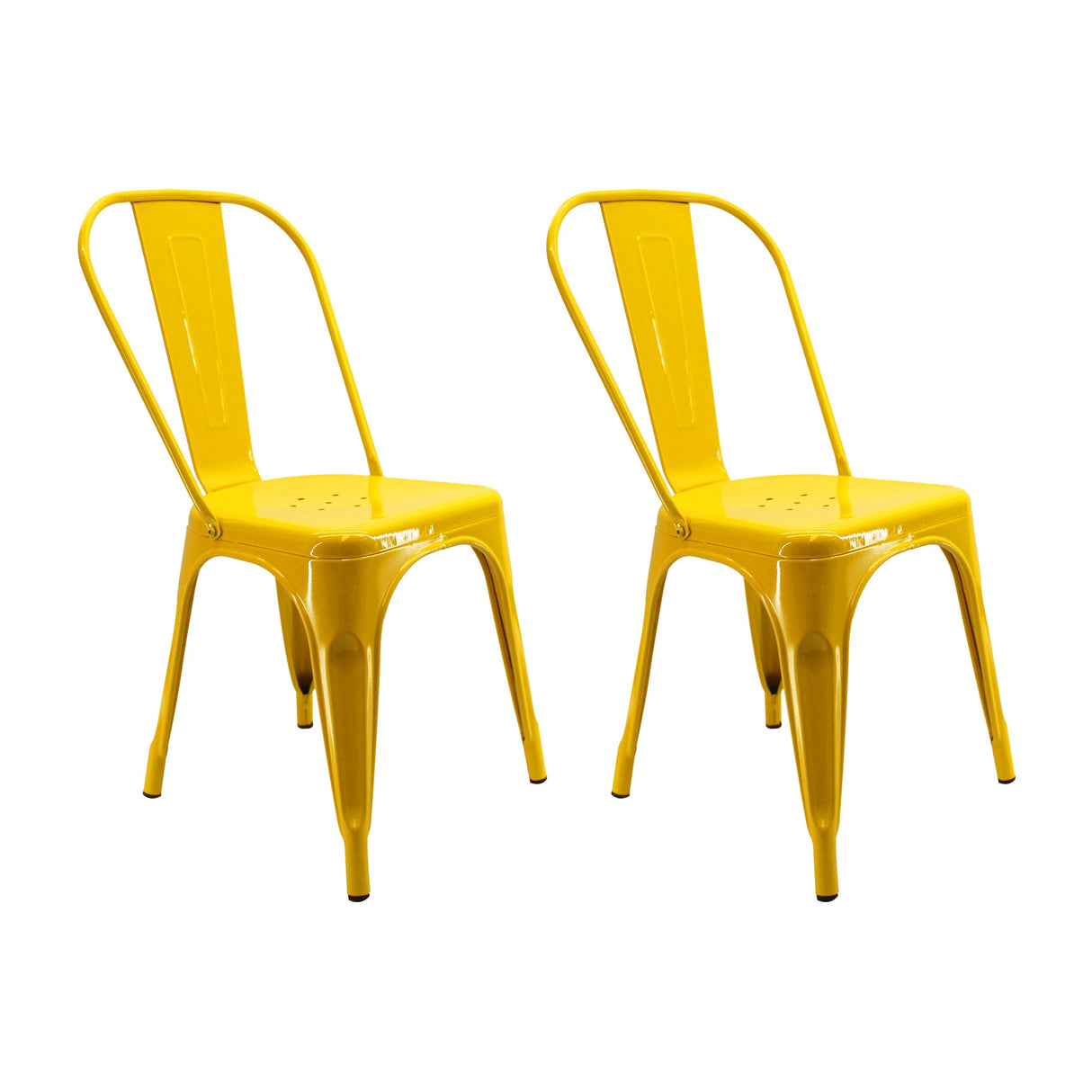 SET X 2 SILLAS TITAN TIPO TOLIX AMARILLAS BOXBIT
