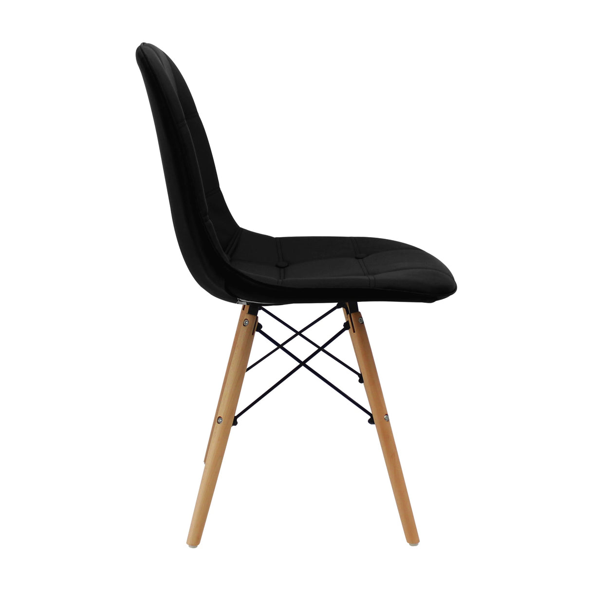 SILLA DKR BOTONES TIPO EAMES NEGRA BOXBIT