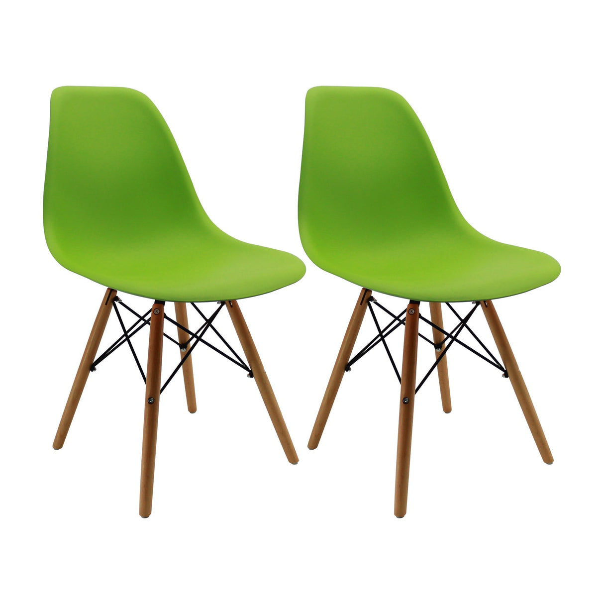 SET X 2 SILLAS DKR TIPO EAMES VERDE BOXBIT