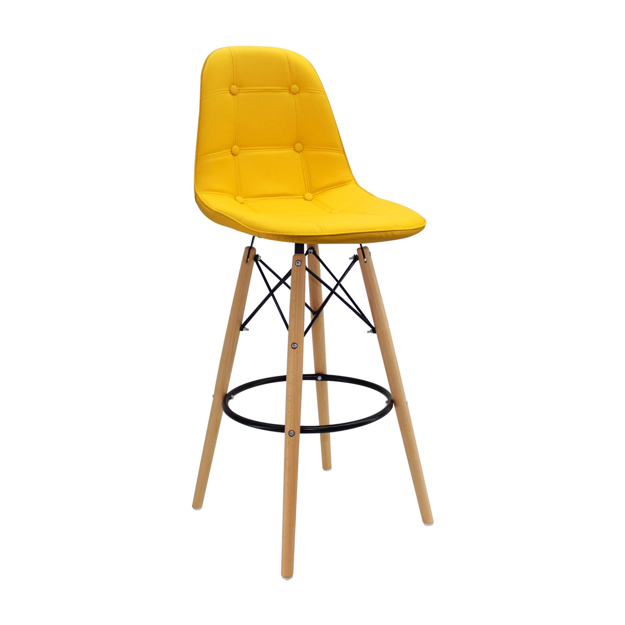 SILLA DKR BOTONES BAR TIPO EAMES AMARILLO BOXBIT