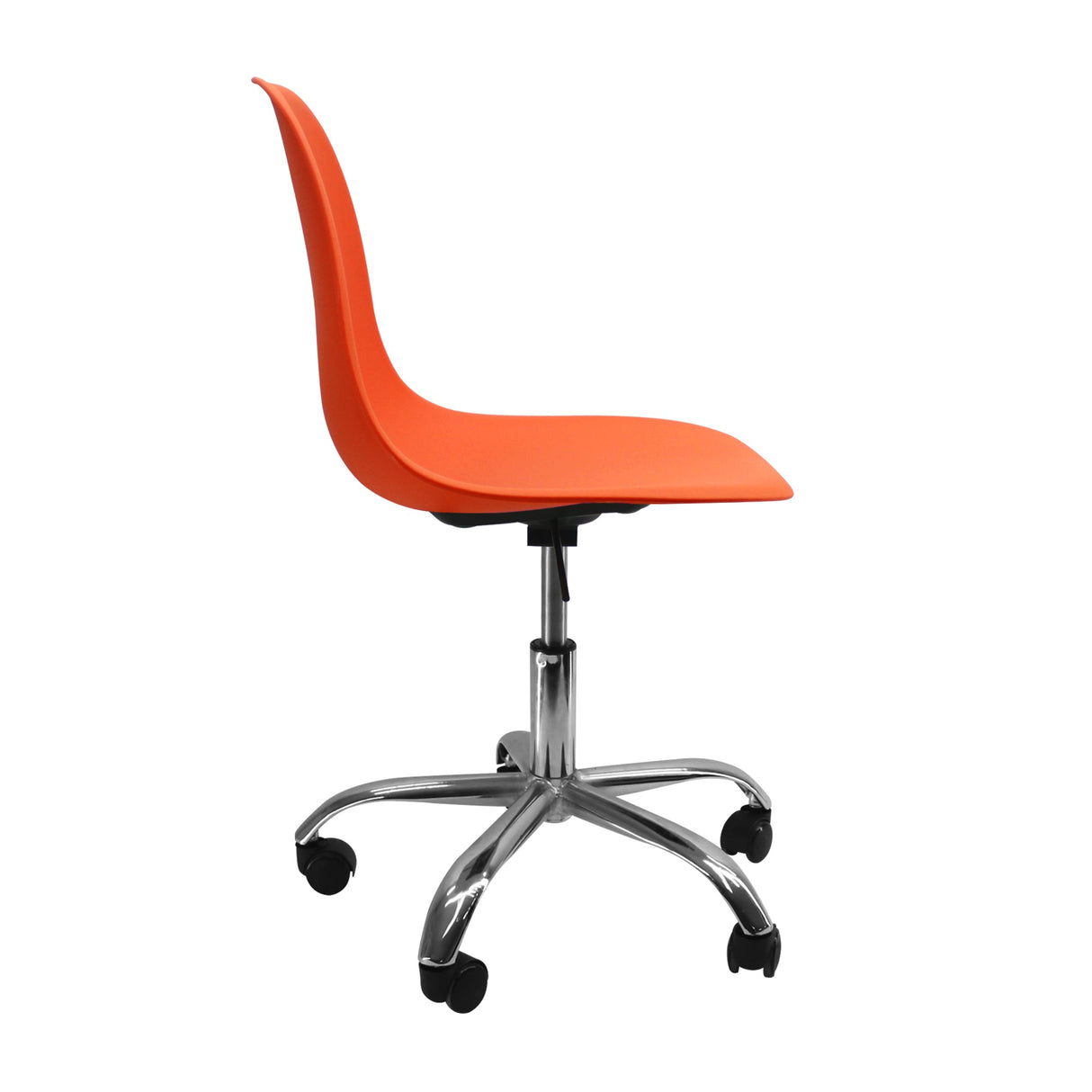 SILLA DKR CON RUEDAS TIPO EAMES NARANJA BOXBIT