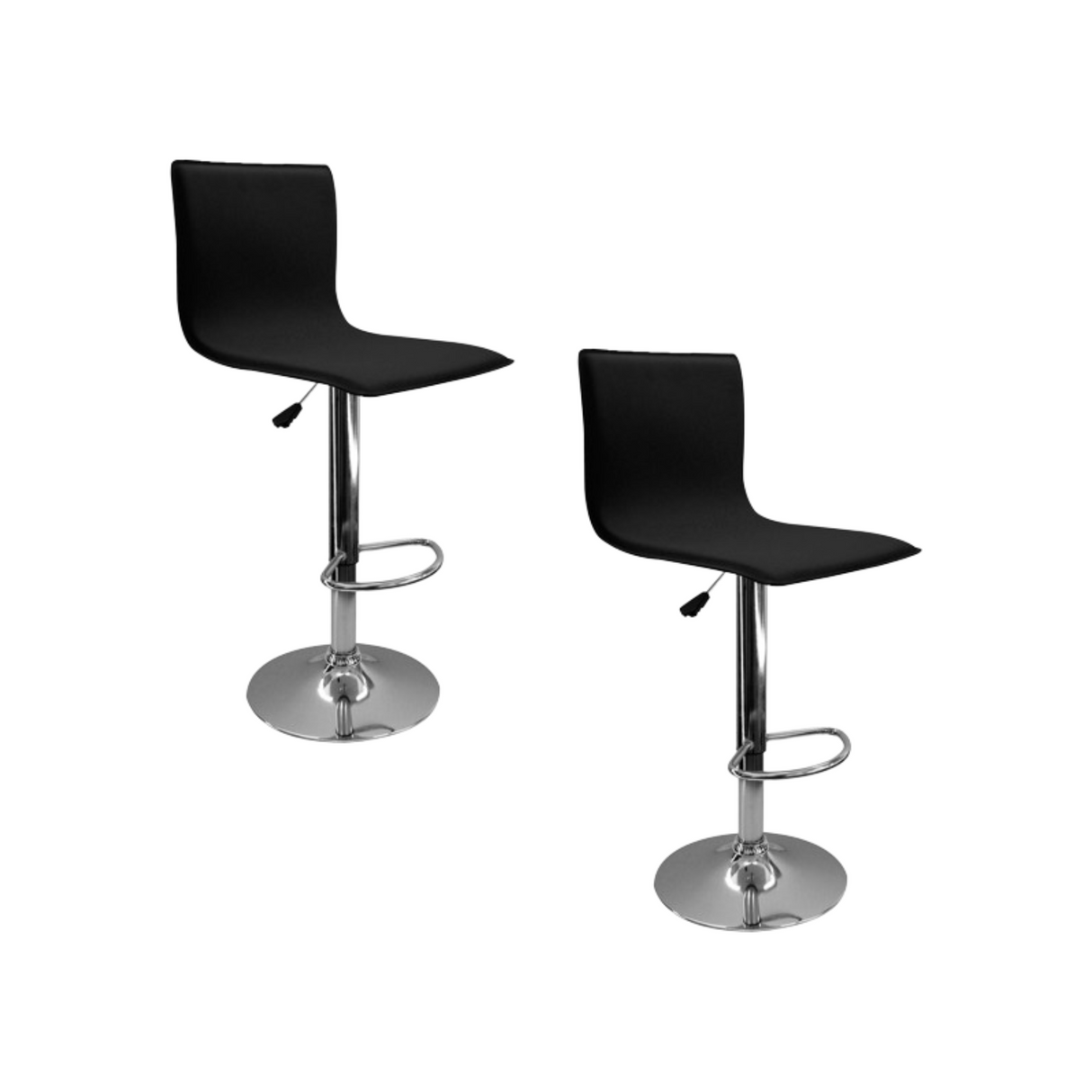 SET X 2 SILLAS WAVE BAR ALTAS NEGRAS BOXBIT