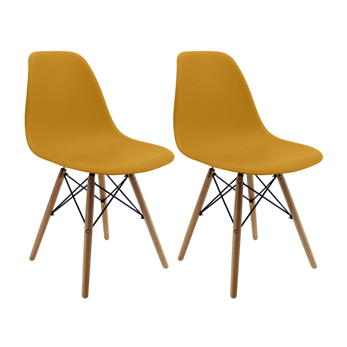 SET X 2 SILLAS DKR TIPO EAMES AZAFRÁN BOXBIT
