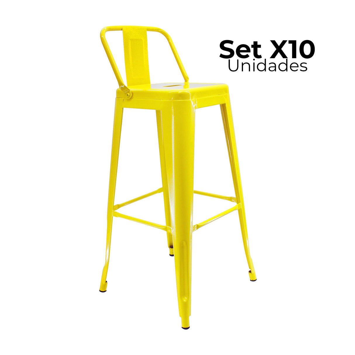 SET X 10 BUTACOS BAR ALTOS TITAN TIPO TOLIX AMARILLOS BOXBIT