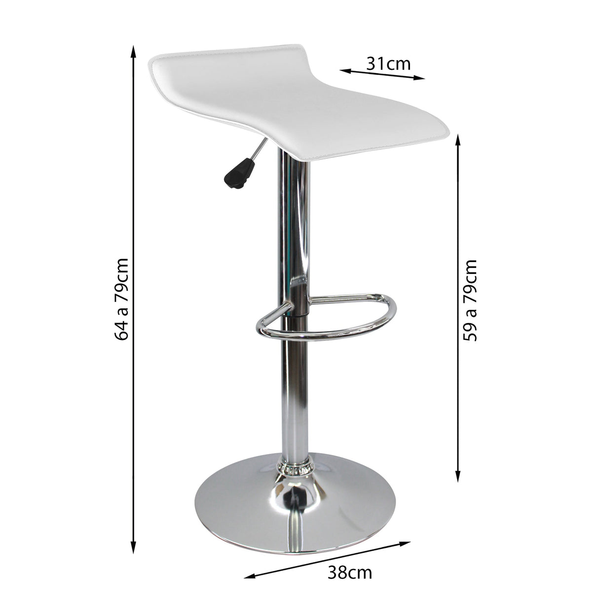 SILLA WAVE BAR BLANCA BOXBIT