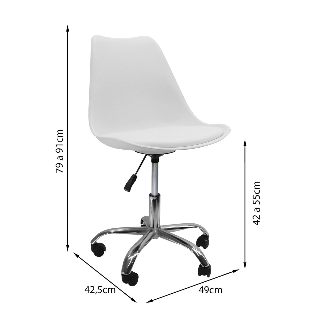 SILLA JOLY CON RUEDAS BLANCA BOXBIT