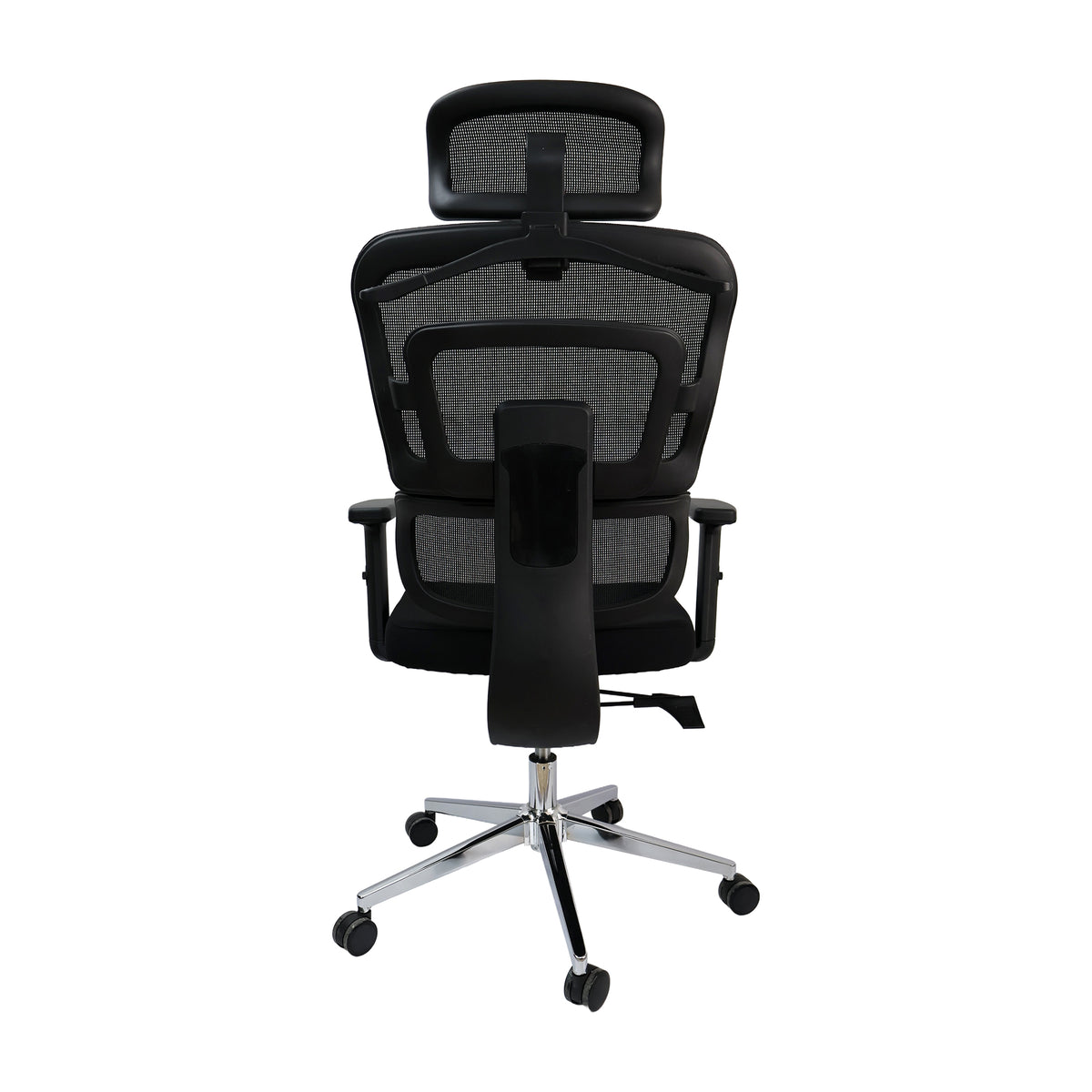 Silla de oficina Nagoya alta negra con respaldo en malla