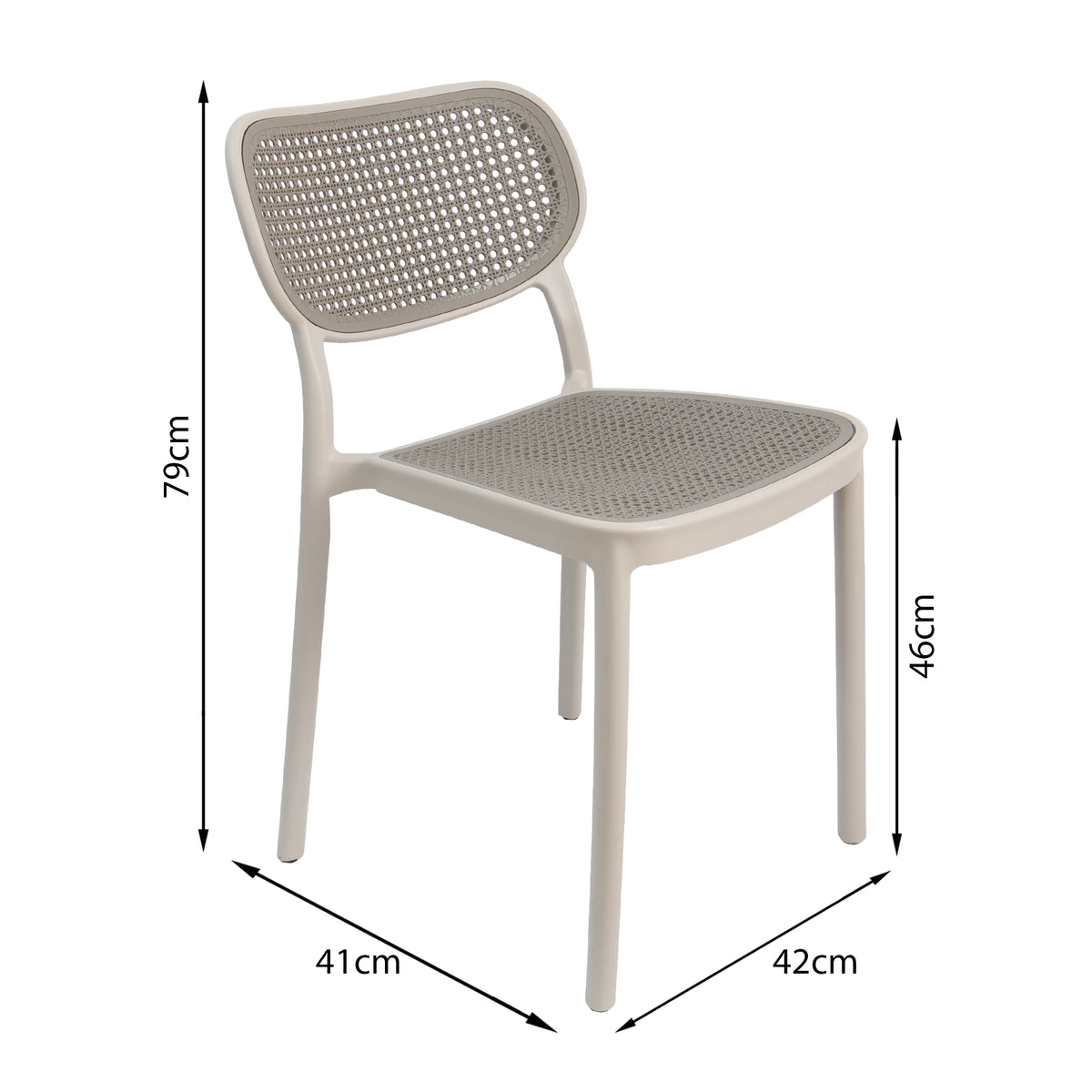 Set X 4 Sillas Art Nattura Sb - Silla con Asiento y Respaldo en Rejilla