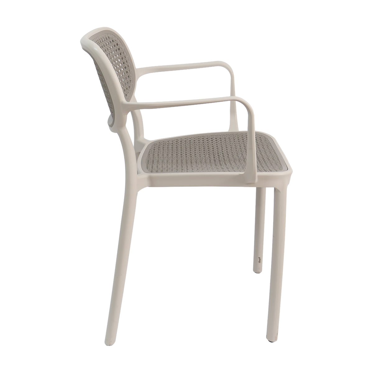 Silla Art Nattura CB – Silla de Brazos con Asiento y Respaldo Estilo Ratán Gris