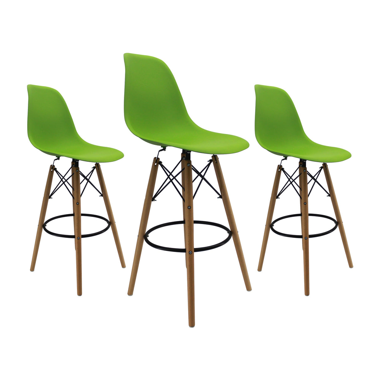 SET X 3 BUTACOS DKR BAR TIPO EAMES VEDE BOXBIT