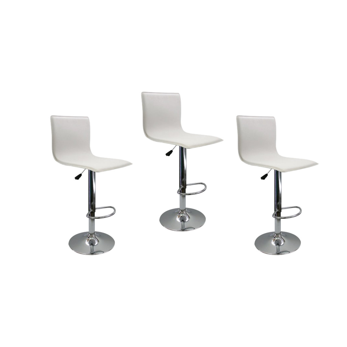 SET X 3 SILLAS WAVE BAR ALTAS BLANCAS BOXBIT