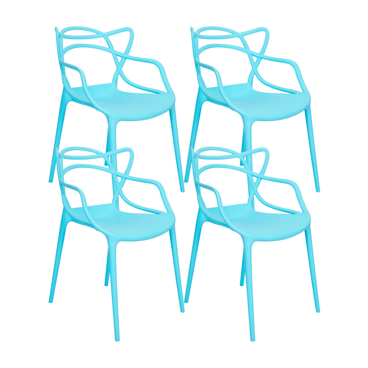 SET X 4 SILLAS SOLNA AZUL BOXBIT