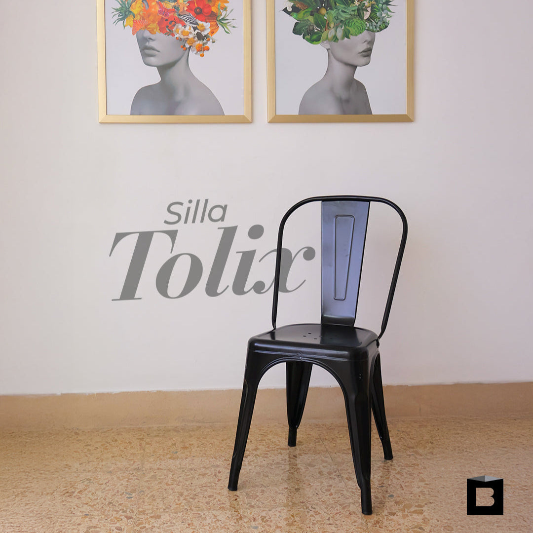 SILLA TITAN TIPO TOLIX NEGRA BOXBIT