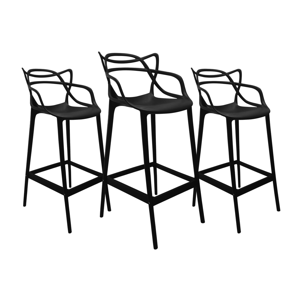 SET X 3 SILLAS SOLNA BARRA NEGRA BOXBIT