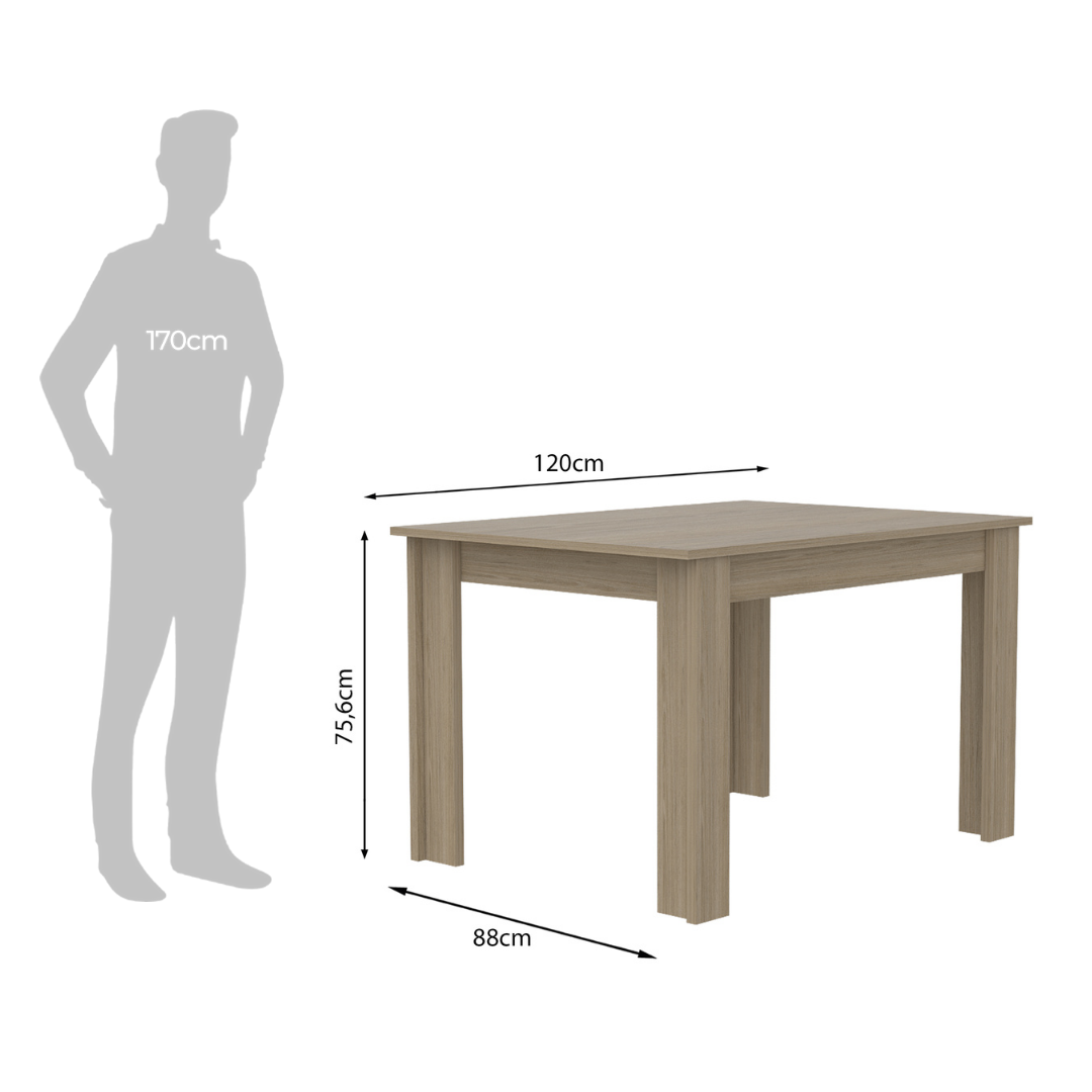 COMEDOR CUADRADO PORTOFINO MÁS 4 SILLAS DKR TIPO EAMES NEGRAS