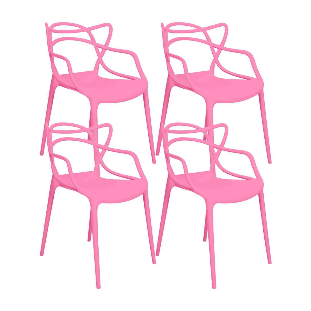 SET X 4 SILLAS SOLNA ROSADO BOXBIT