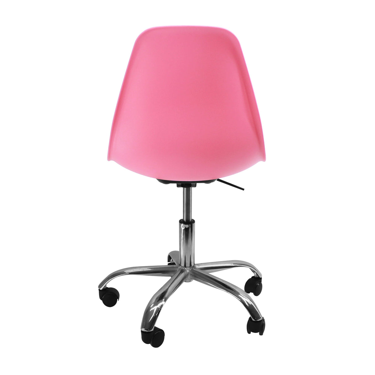 SILLA DKR CON RUEDAS TIPO EAMES ROSADA BOXBIT