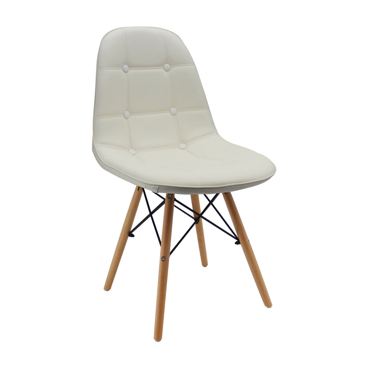 SILLA DKR BOTONES TIPO EAMES BLANCA BOXBIT
