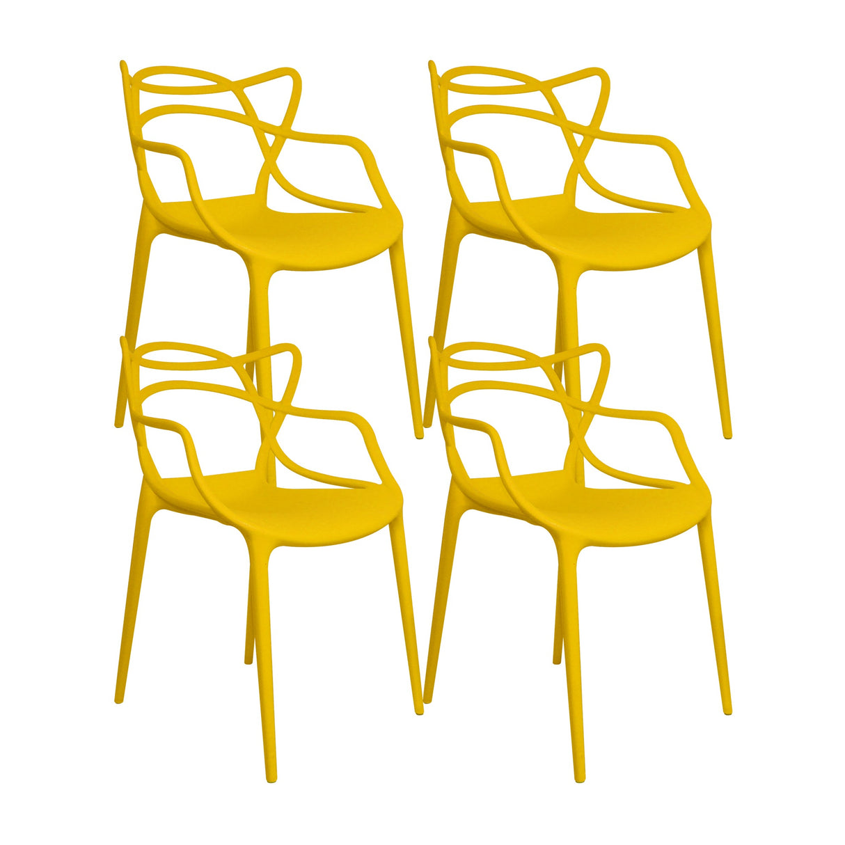 SET X 4 SILLAS SOLNA AMARILLO BOXBIT