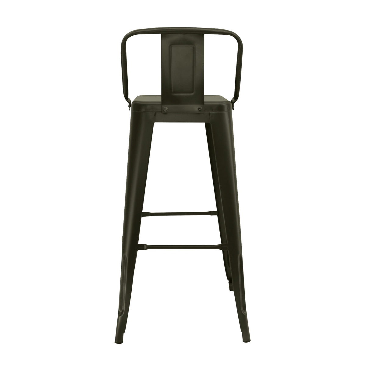 Set x 3 Butacos Bar Altos TITAN Tipo Tolix VERDE MILITAR BoxBit