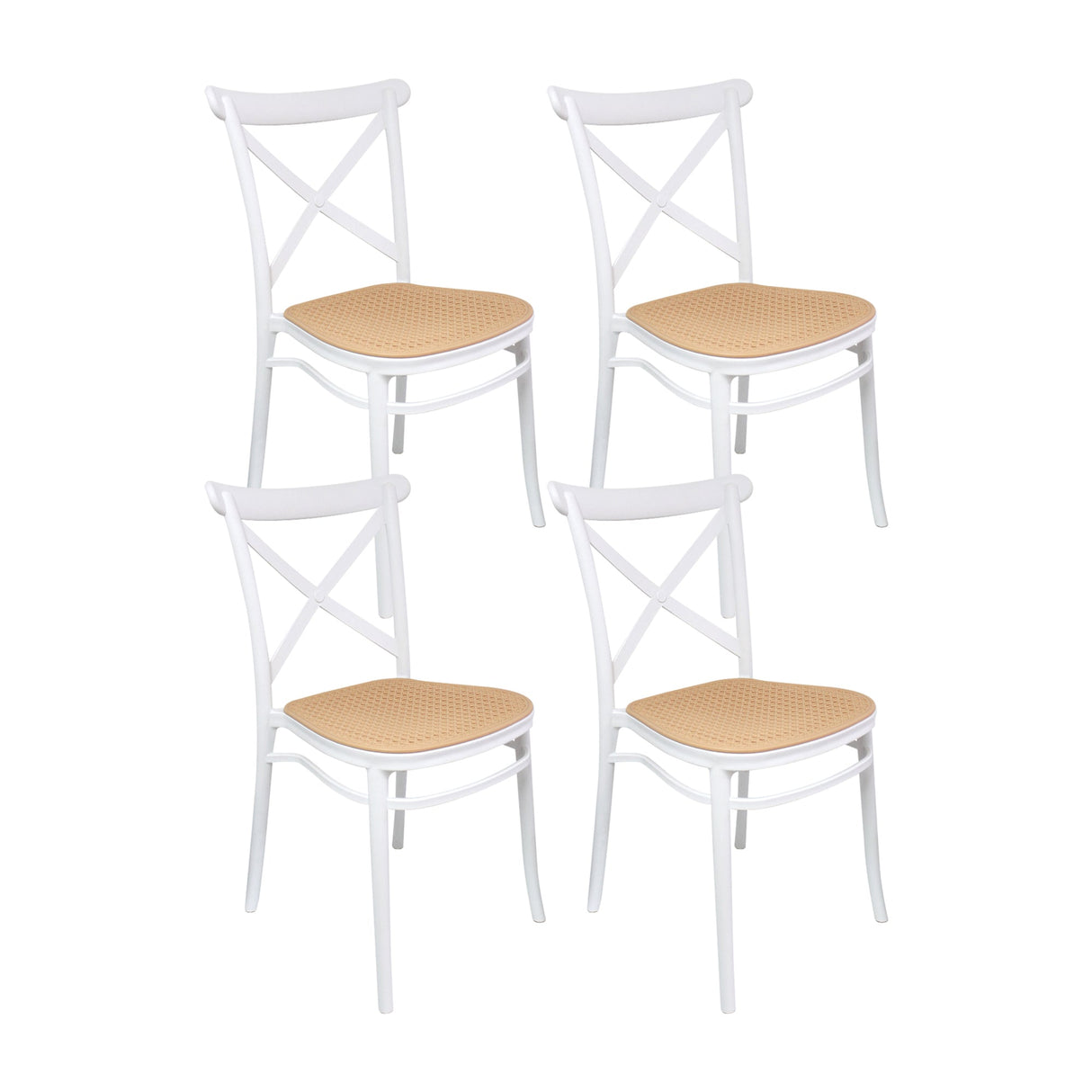 SET X 4 SILLAS PLATS BLANCA BOXBIT