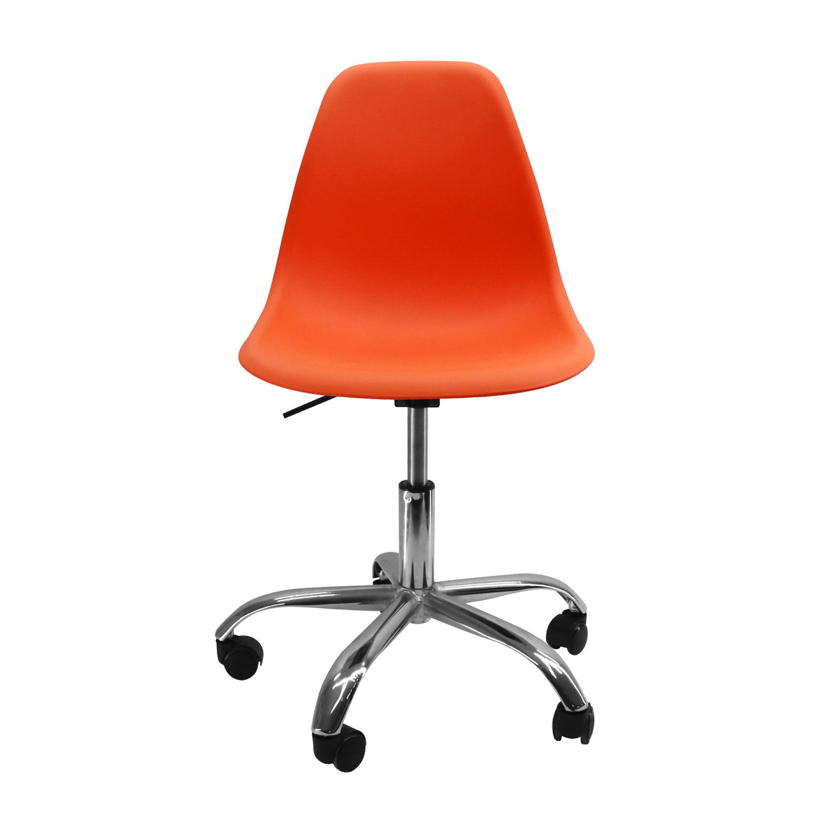 SILLA DKR CON RUEDAS TIPO EAMES NARANJA BOXBIT