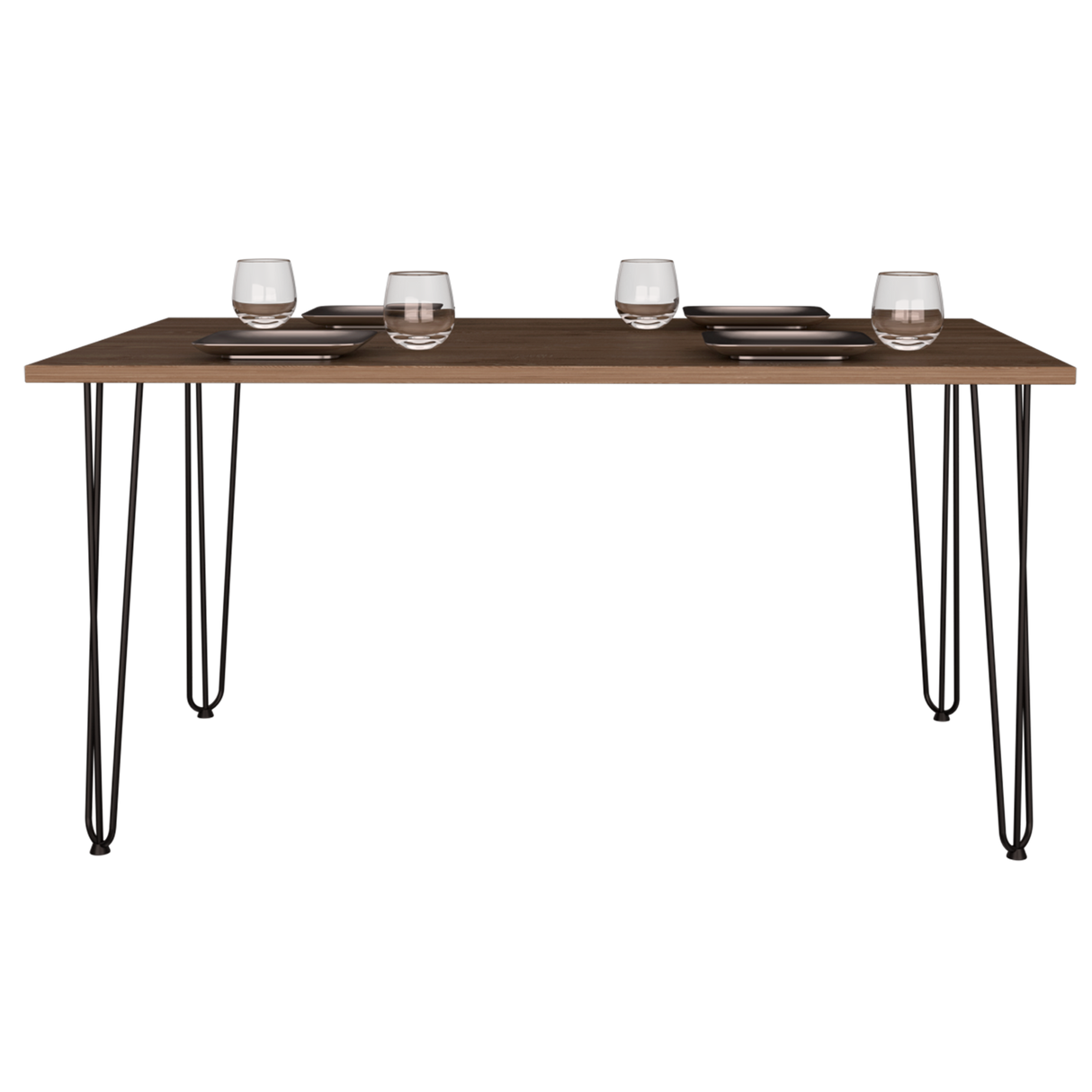 COMEDOR RECTANGULAR VASSEL MÁS 4 SILLAS DKR TIPO EAMES BLANCAS