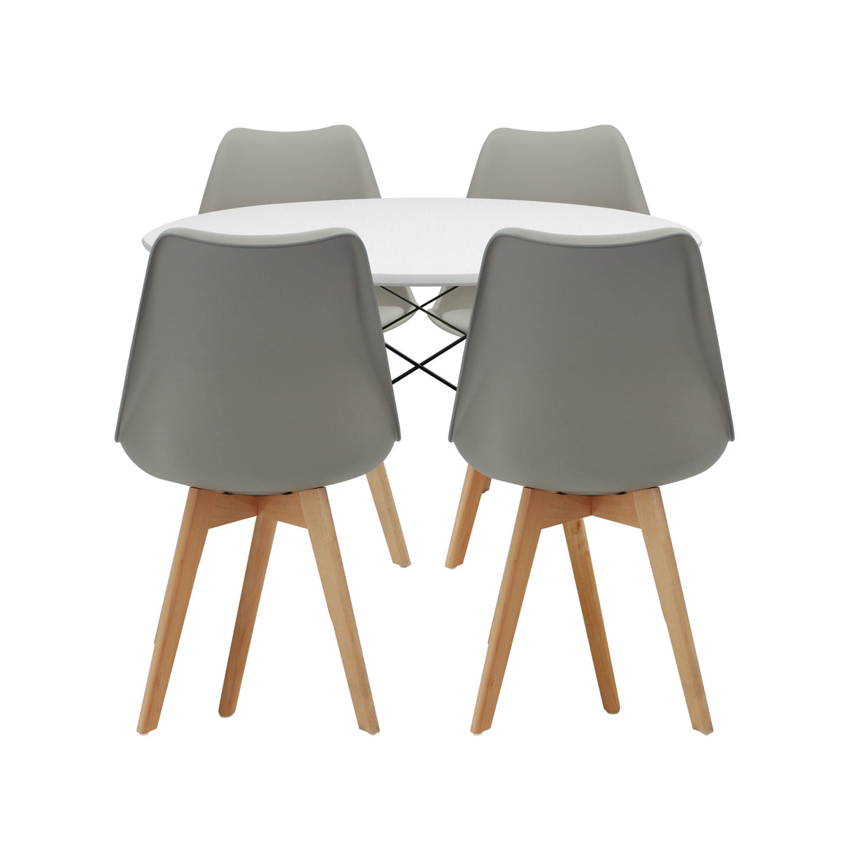 COMEDOR 4 PUESTOS RENDONDO BLANCO/JOLY