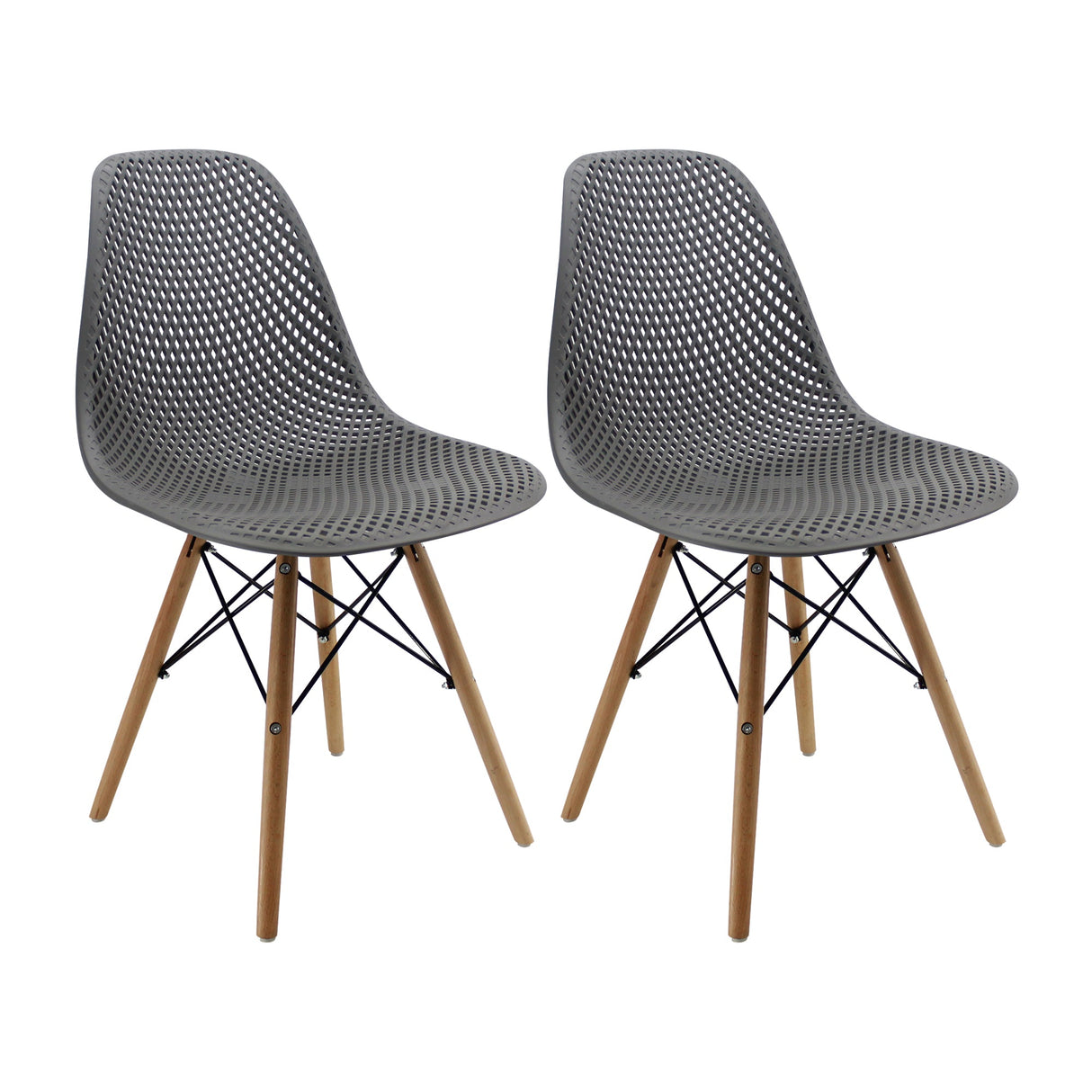 SET X 2 SILLAS COLMEIA GRISES BOXBIT