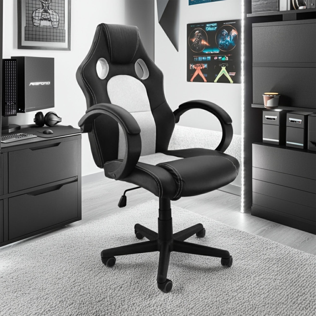 SILLA GAMER RAPTOR BLANCA BOXBIT