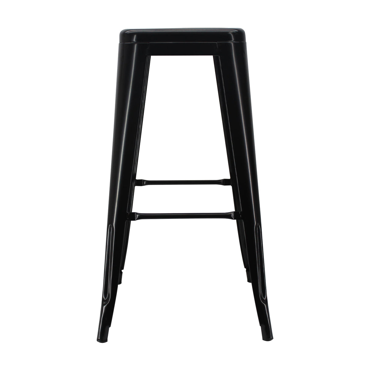 Butaco Alto Sin Espaldar TITAN Tipo Tolix Negro BoxBit