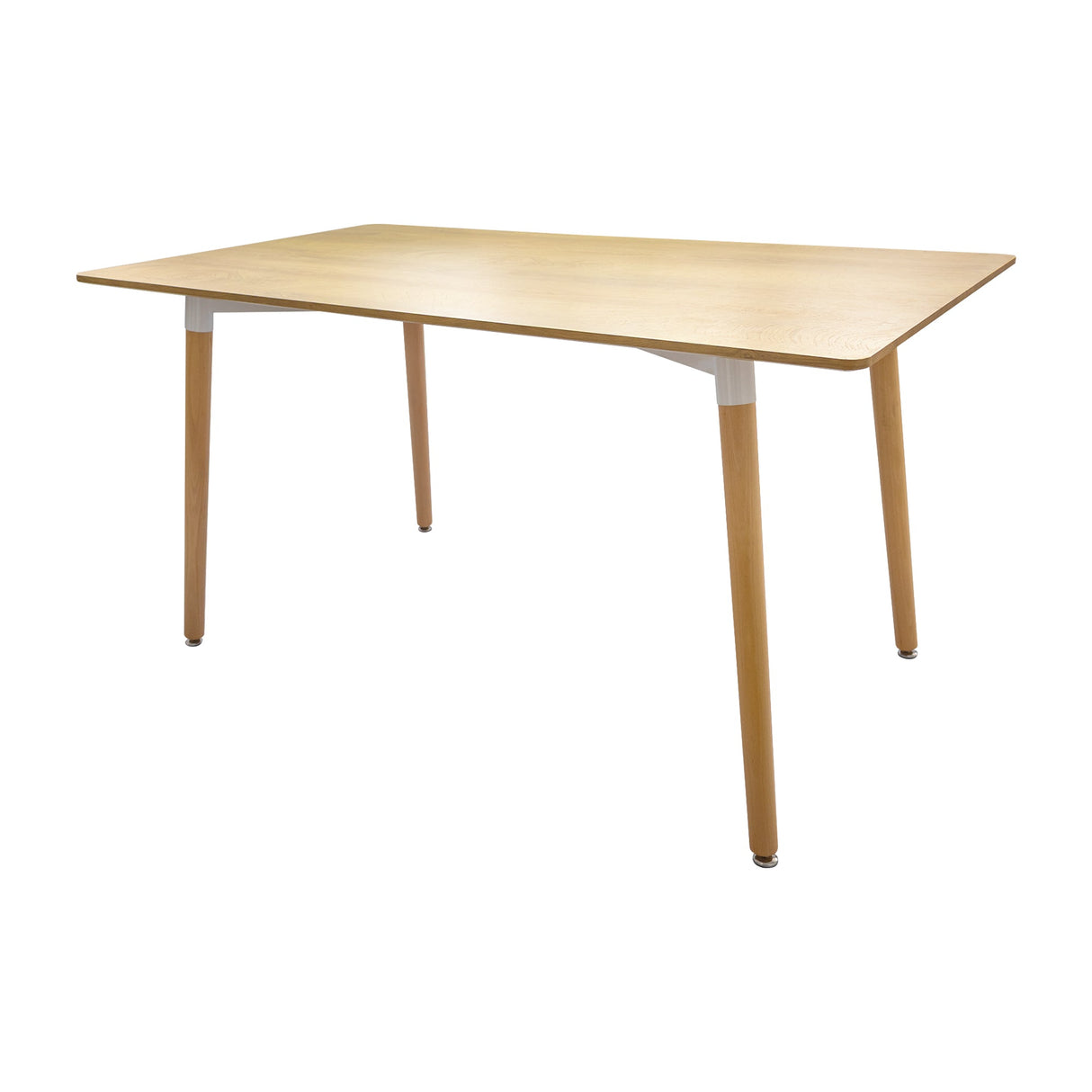 COMEDOR RECTANGULAR BRAVUS MÁS 4 SILLAS DKR TIPO EAMES BLANCAS