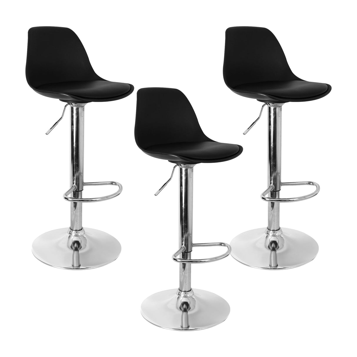 SET X 3 SILLAS JULY BAR NEGRAS BOXBIT