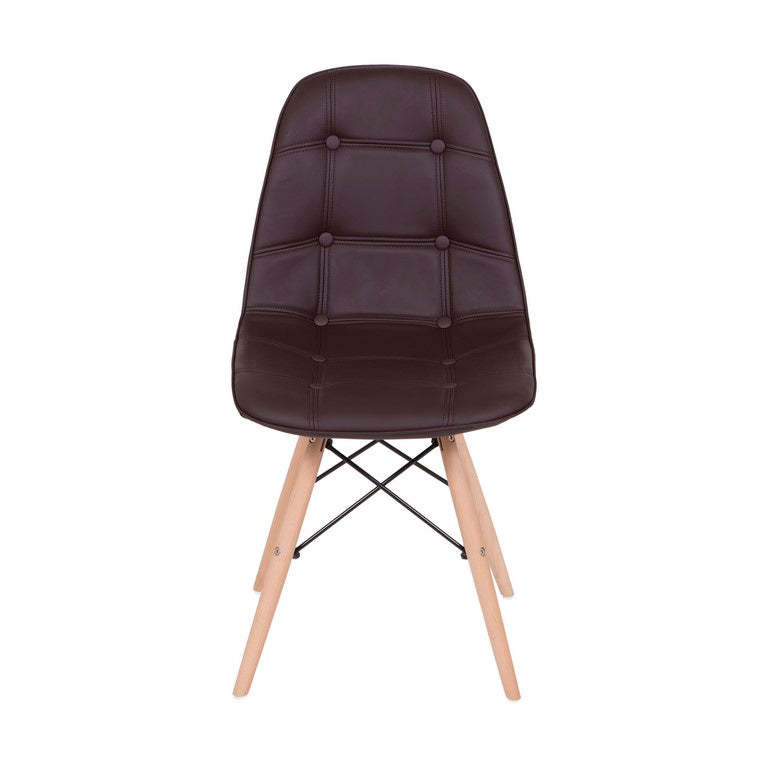 SILLA DKR BOTONES TIPO EAMES CAFÉ BOXBIT