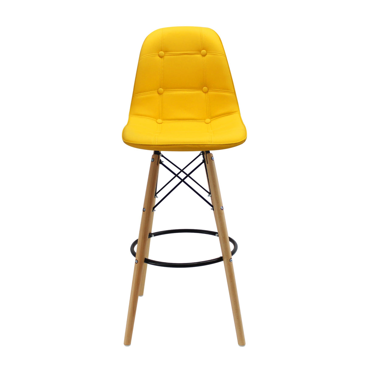 SILLA DKR BOTONES BAR TIPO EAMES AMARILLO BOXBIT