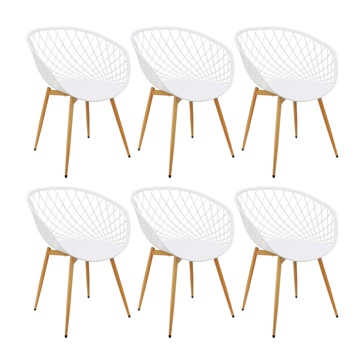 SET X 6 SILLAS LOA BLANCAS BOXBIT