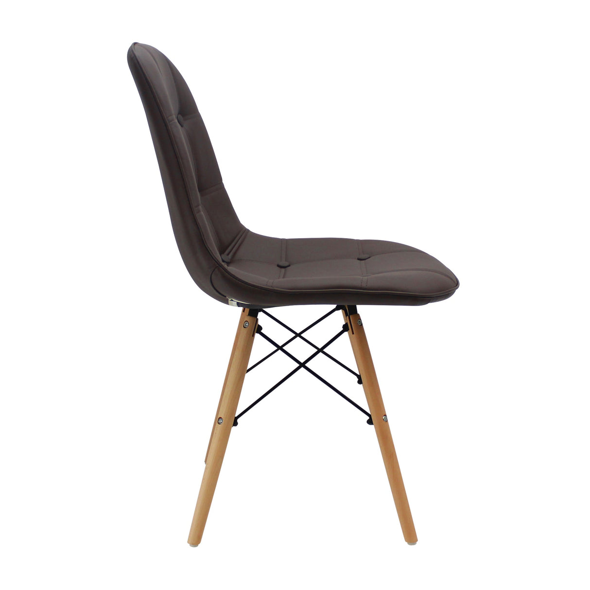 SILLA DKR BOTONES TIPO EAMES CAFÉ BOXBIT