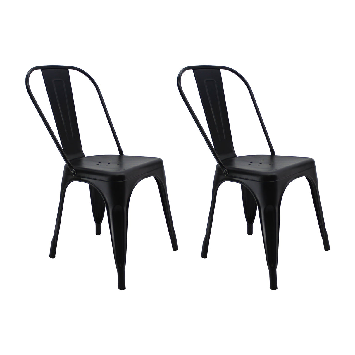 SET X 2 SILLAS TITAN TIPO TOLIX NEGRO BOXBIT