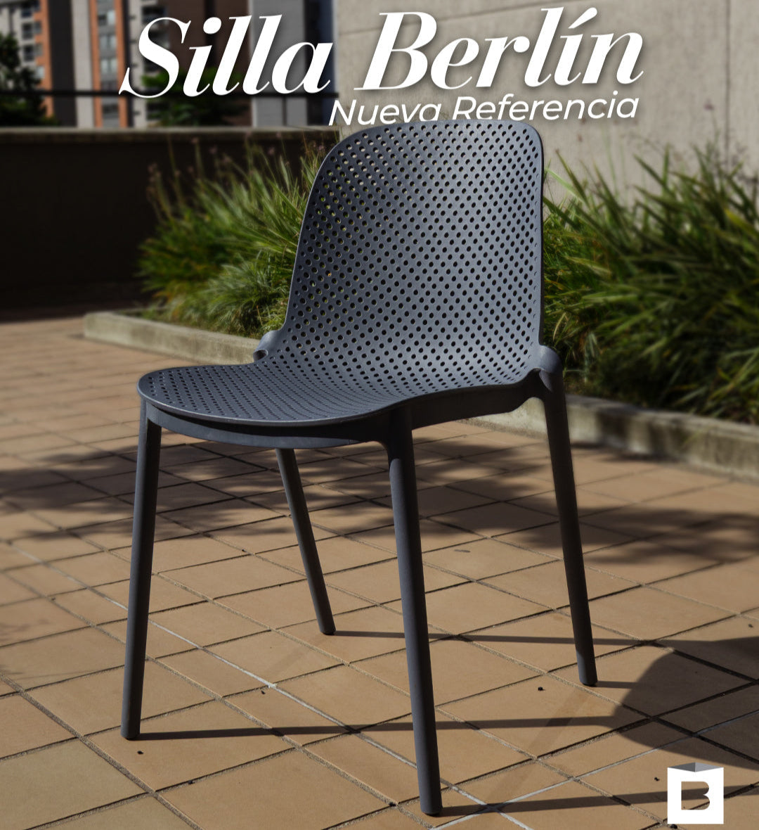 SILLA EXTERIOR BERLIN GRIS BOXBIT