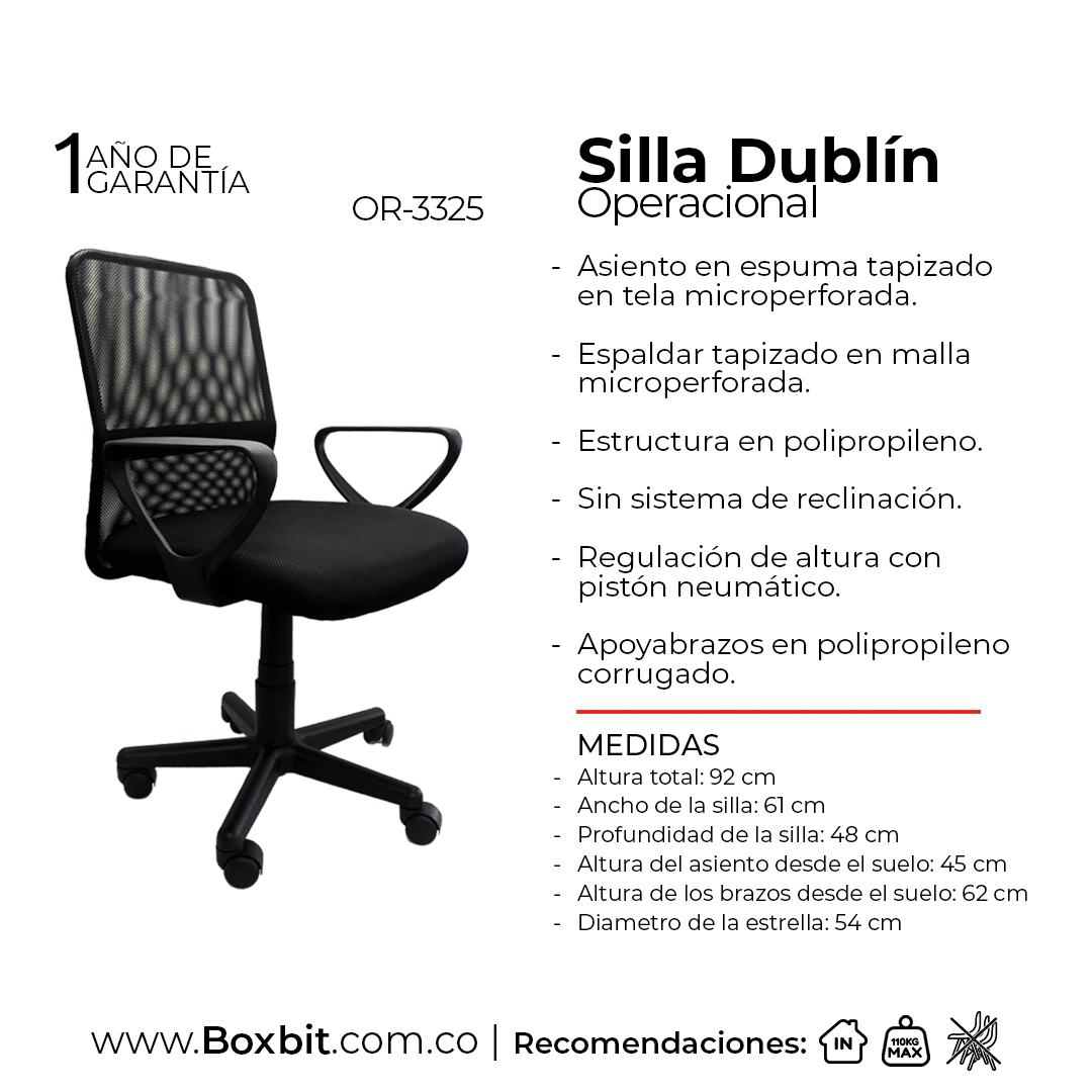 SILLA DUBLIN OFICINA BOXBIT