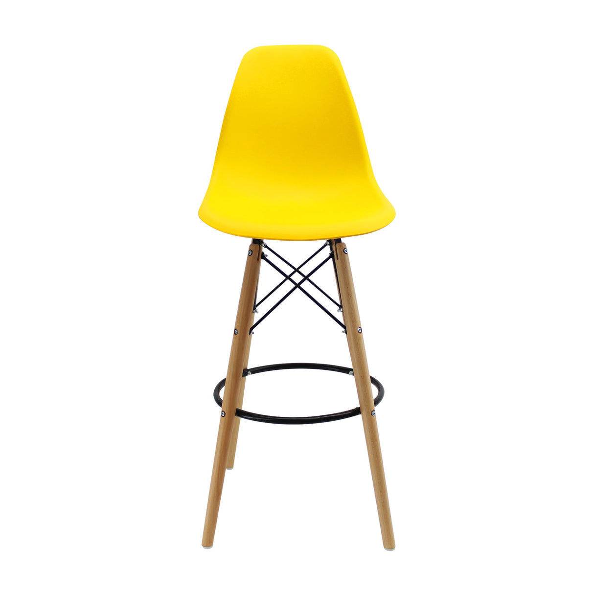 SET X 2 BUTACOS DKR BAR TIPO EAMES AMARILLO BOXBIT