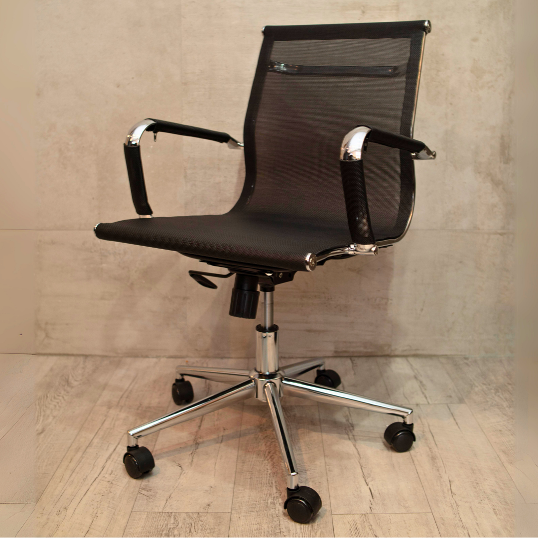 SET X 2 SILLAS TELA OFICINA BAJAS NEGRAS BOXBIT