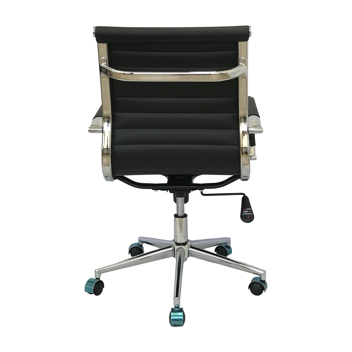 SET X 2 SILLAS ESTERILLA OFICINA BAJAS NEGRAS BOXBIT