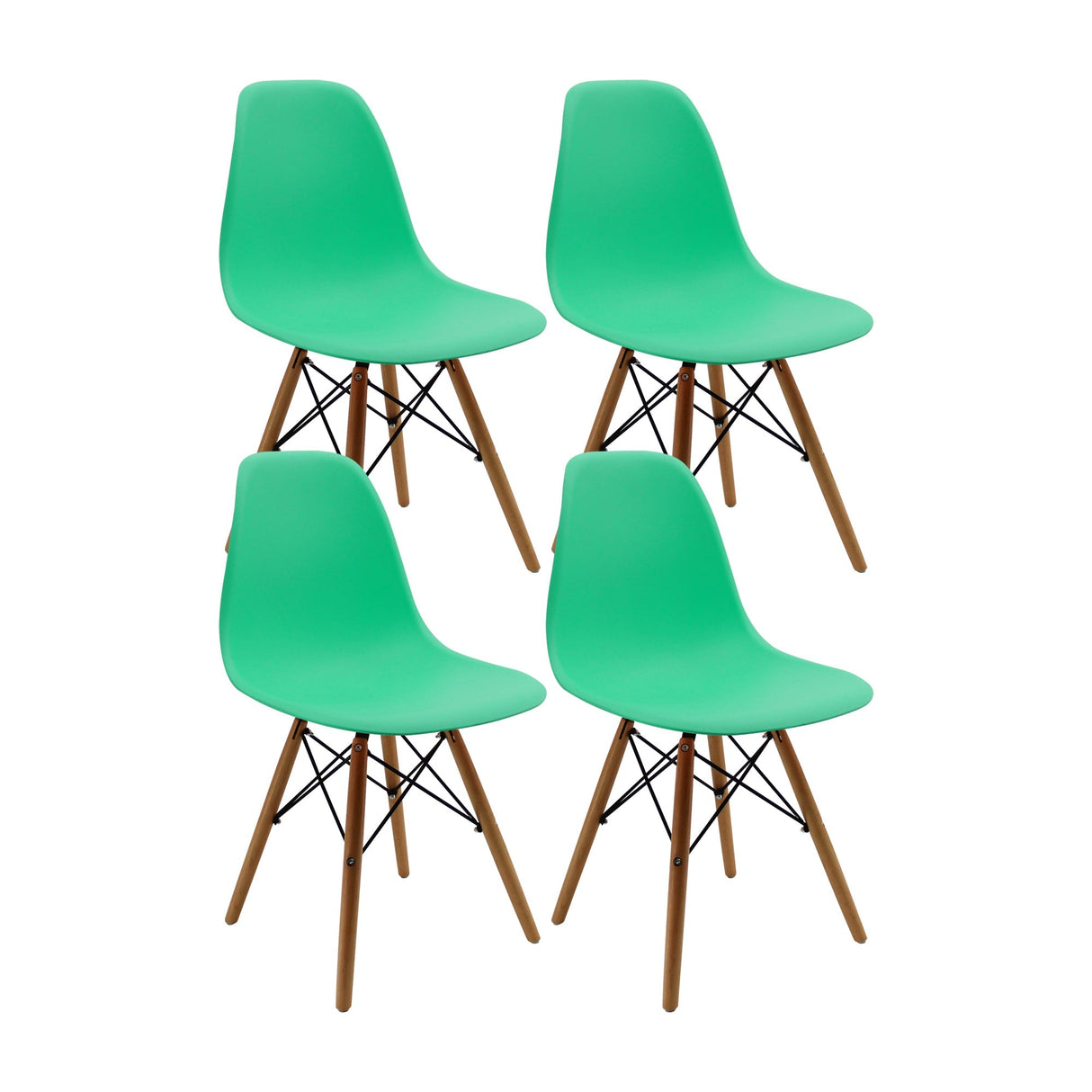 SET X 4 SILLAS DKR TIPO EAMES VERDE MENTA BOXBIT
