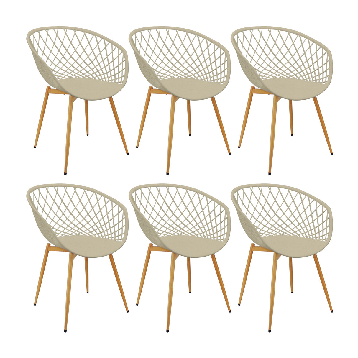 SET X 6 SILLAS LOA BEIGE BOXBIT