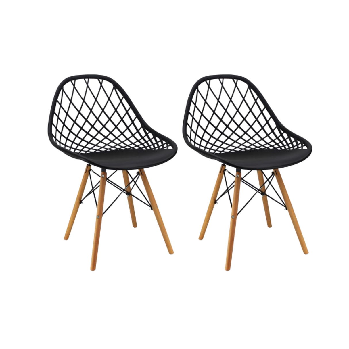 SET X 2 SILLAS KAILA NEGRAS BOXBIT