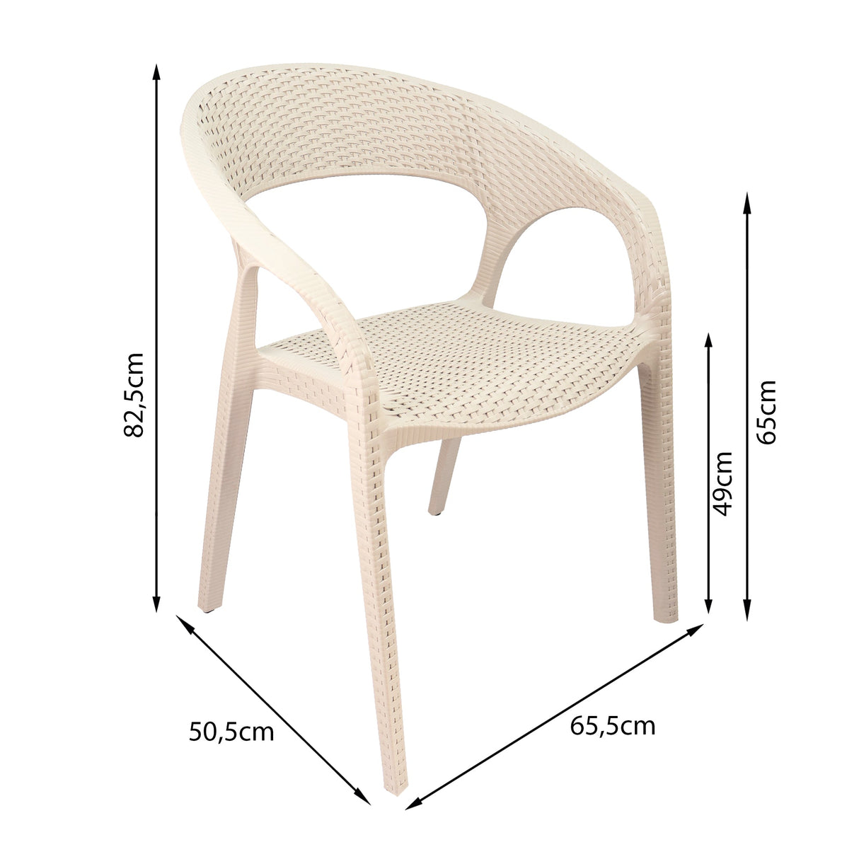 SILLA EXTERIOR RATAN CURVE BEIGE BOXBIT