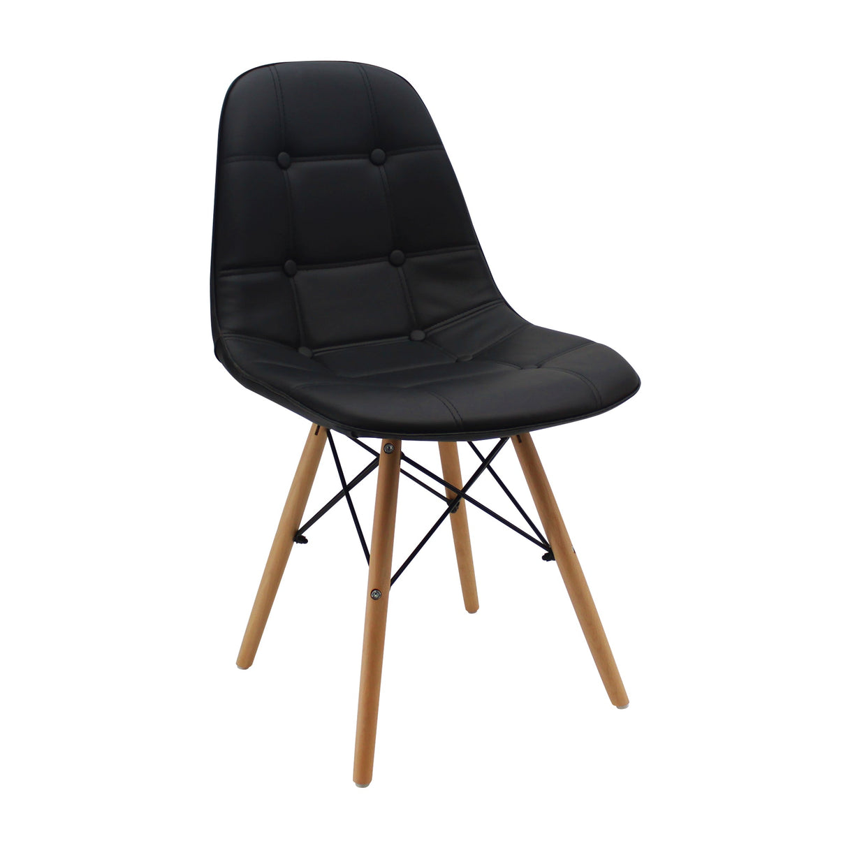 SILLA DKR BOTONES TIPO EAMES NEGRA BOXBIT